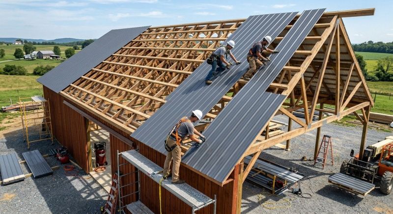 Barn Roof Construction in Dawsonville, GA