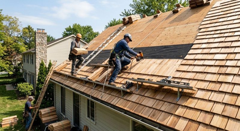 Shake Roof Replacement in Oakwood, GA