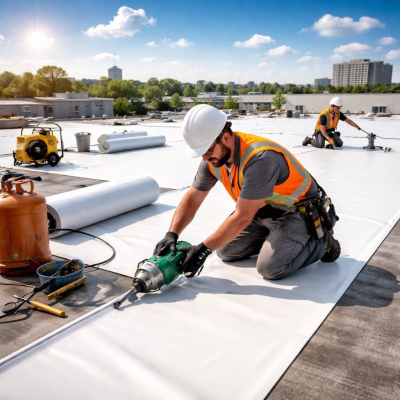 Single Ply Roof Installation in Gainesville, GA