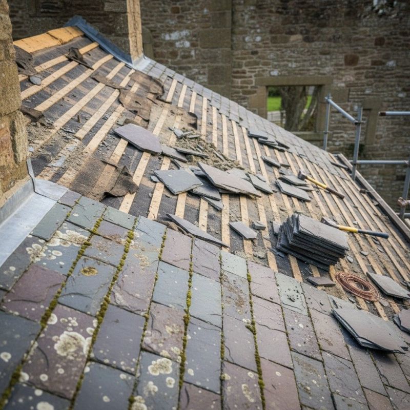 Slate Roof Replacement in Cleveland, GA